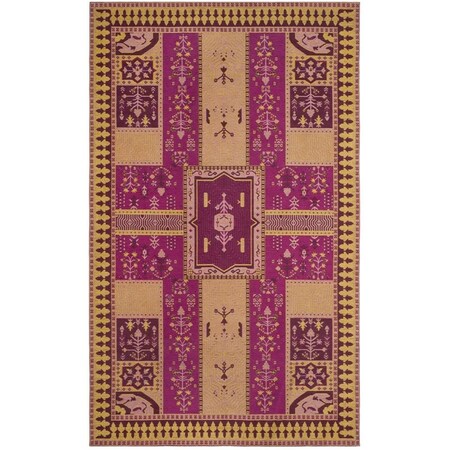 Safavieh Classic Vintage Power Loomed Small Rectangle Area Rug Fuchsia & Gold - 4 x 6 ft. CLV512E-4